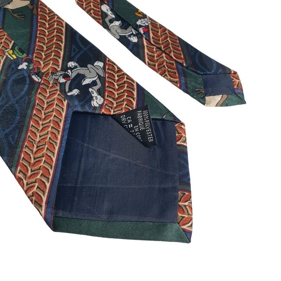 Looney Tunes Mania Men Necktie Tweetie Bugs Marvin Sam Cartoon Character Design - Picture 5 of 5